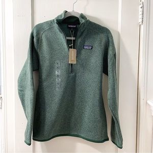 Patagonia Women's Better Sweater 1/4 Zip Pullover in Hemlock Green NWT